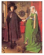 �Giovanni Arnolfini eta haren emazte Jeanne de Chenany�, Jan van Eyck (1434).<br><br>